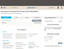 Tablet Screenshot of classifieds.syracuse.com